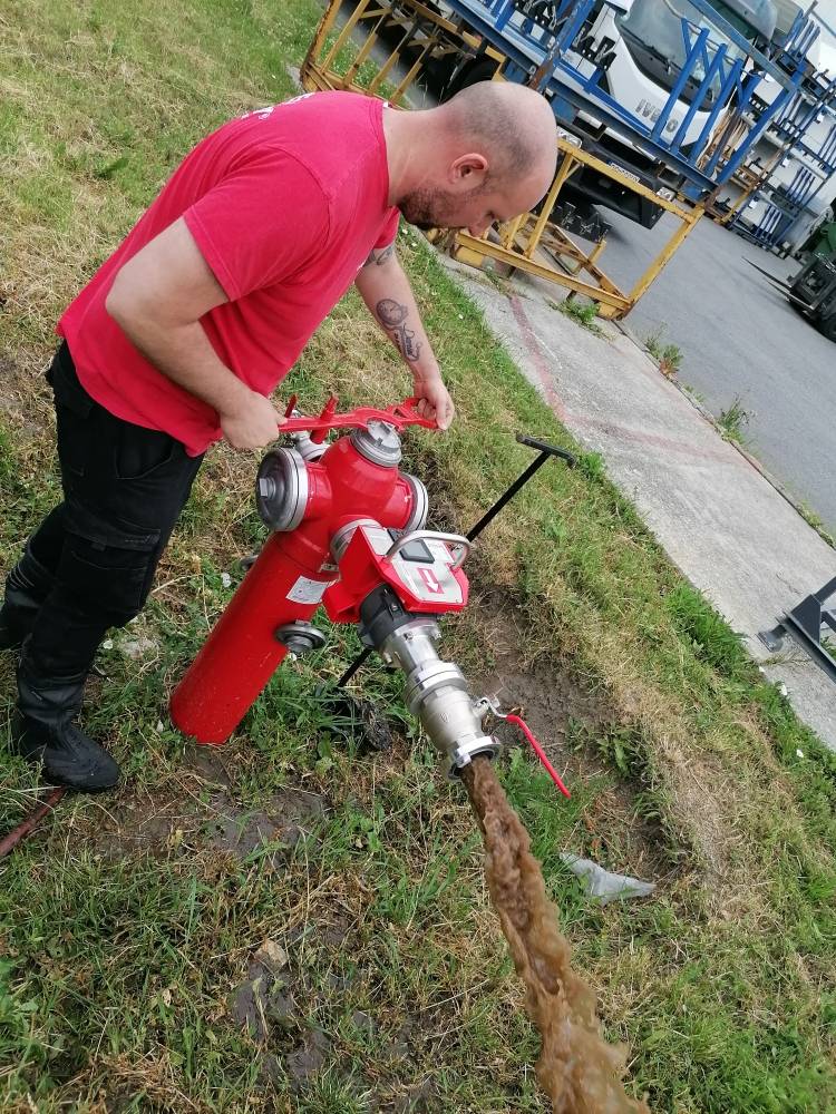 Meranie prietoku vonkajšieho hydrantu