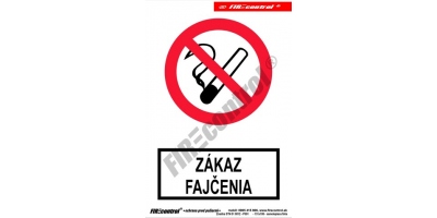 Hasičské značky, požiarne označenia -  Zákaz fajčenia